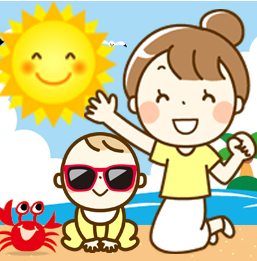赤ちゃん夏お出かけ